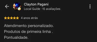 Avaliação de Clayton Pagani no Google