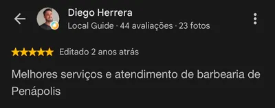 Avaliação de Diego Herrera no Google