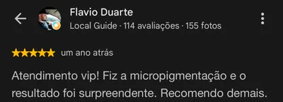 Avaliação de Flavio Duarte no Google