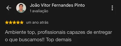 Avaliação de João Vitor Fernandes Pinto no Google