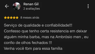 Avaliação de Renan Gil no Google